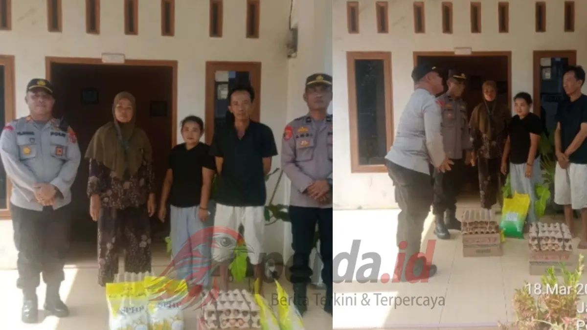 Kapolsek Perdagangan Iptu Patar Banjarnahor serahkan bantuan sembako untuk korban kebakaran di Simalungun