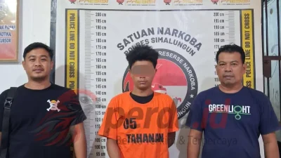 Polsek Dolok Batu Nanggar meringkus Pemuda Pemilik 21 Klip Sabu di Serbelawan