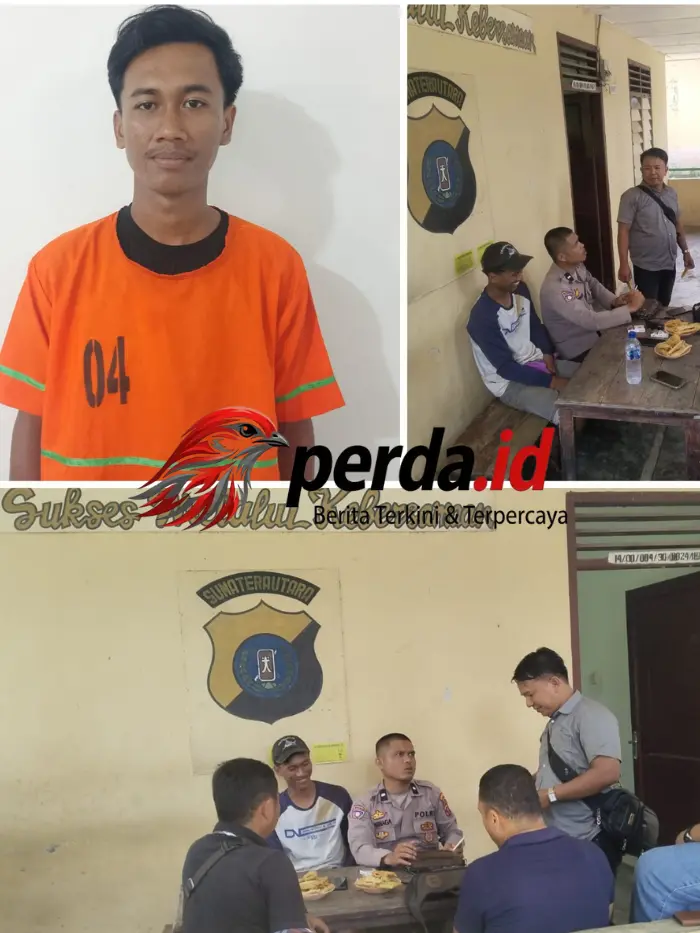 Penangkapan Nanda Ardi pelaku penganiayaan jalanan oleh Polsek Perdagangan Simalungun.