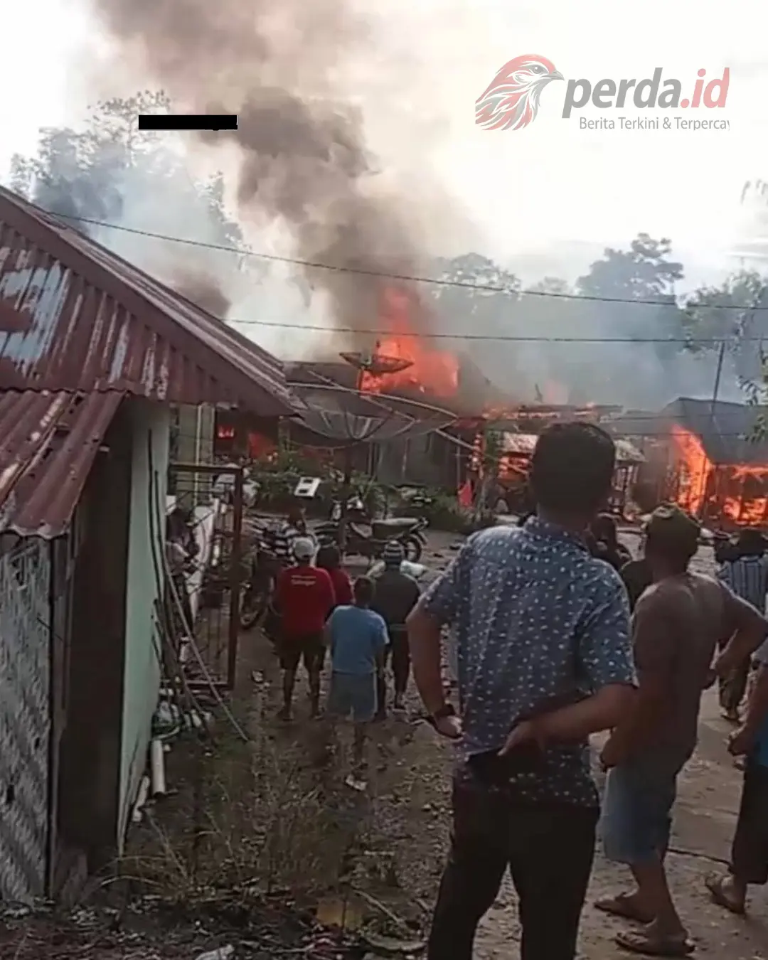 Kebakaran 4 rumah di Huta Bayu Pane Simalungun 9 April 2026
