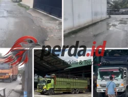 Aktivitas Truk PT Prima Indo Rubber Diduga Jadi Penyebab Rusaknya Jalan Amal Perdagangan