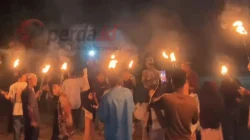Masyarakat Pondok Habatu Simalungun pawai obor menyambut Tahun Baru Islam 1 Muharram 1448 H