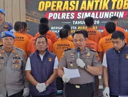 Operasi Antik Toba 2026 Lampaui Target, Polres Simalungun Ungkap 32 Kasus dan Amankan 53 Tersangka