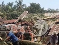 Puluhan Rumah di Pematang Bandar Simalungun Rusak Diterjang Angin Puting Beliung