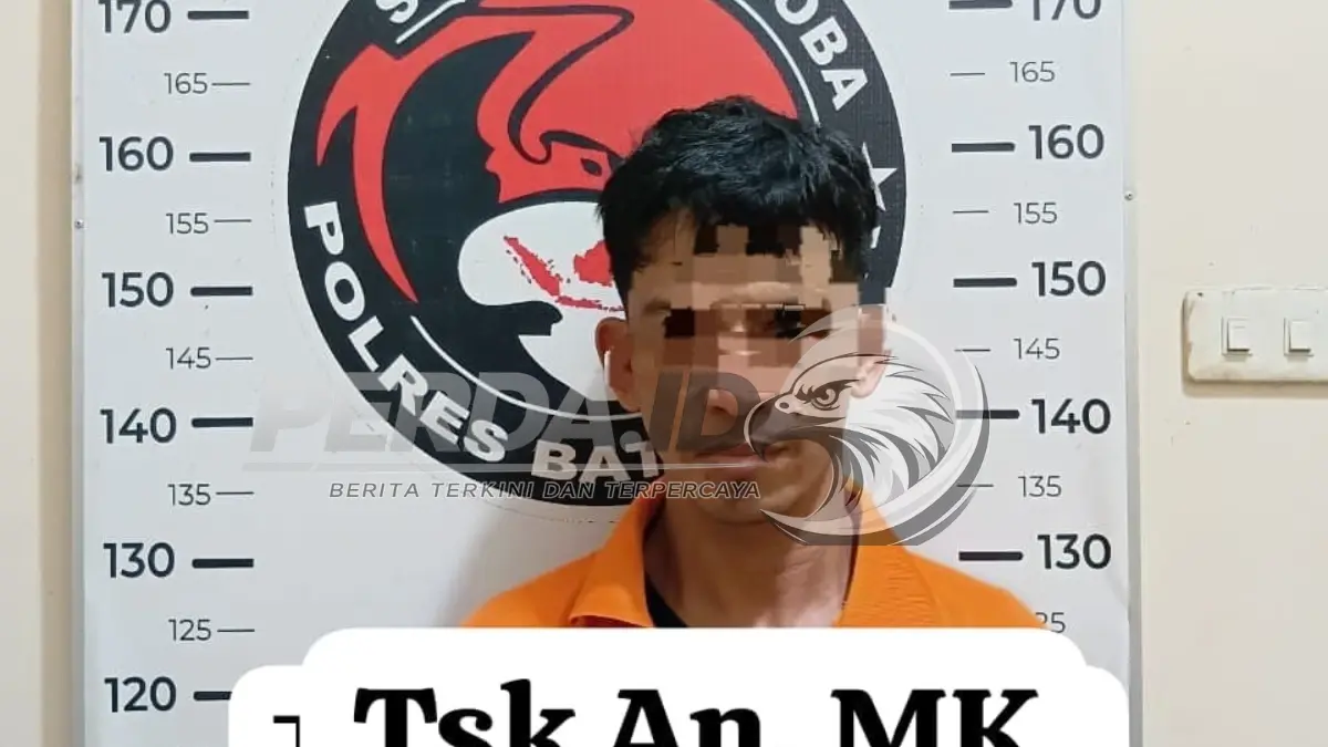 "Tersangka kasus penyalahgunaan narkotika berinisial MK diamankan Satresnarkoba Polres Batu Bara di Datuk Tanah Datar."