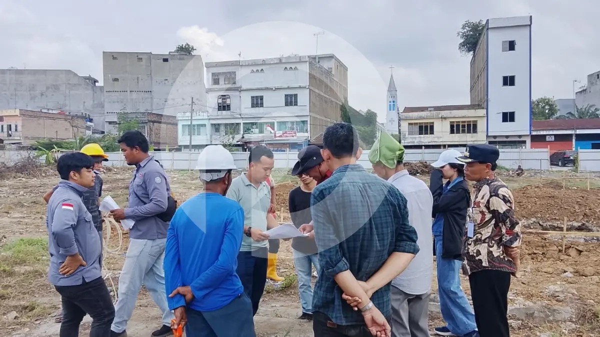 Camat Bandar Supardi meninjau pembangunan BLK di Kota Perdagangan Simalungun