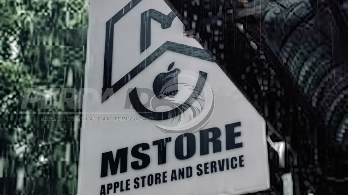 M.Store Perda, toko iPhone pertama di Kota Perdagangan, Kecamatan Bandar, Kabupaten Simalungun.