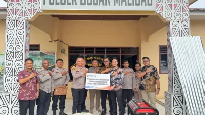 PT KINRA Salurkan CSR untuk Polsek Bosar Maligas dan Bangun 20 LPJU Tenaga Surya